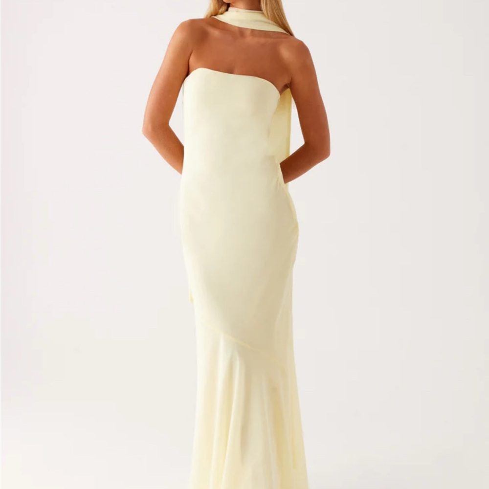 Peppermayo Under The Pagoda Maxi Dress - Light Yellow NWT